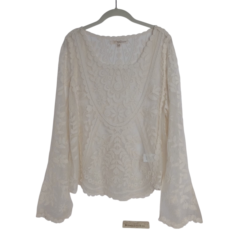 Rewind Cream Embroidered Boho Blouse - Picture 2 of 12
